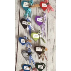 Anstecker-Namensschild-Gästebrosche-Platzkarte-Gastgeschenk-Hochzeit, Herz, Filz, Wunschbeschriftung