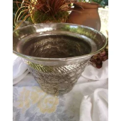 Antik Sektkühler Weinkühler Versilbert Handgetrieben Eiskübel Champagner Kühler