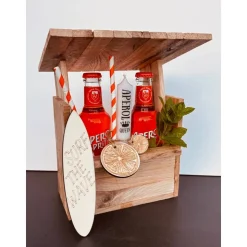 Aperol personalisiertes Geschenk Beach Bar + Kerze für 2 Flaschen Aperol Spritztour, Partygeschenk