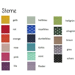 Applikation / Aufnäher / Button Stern im Kreis SCHULKIND mit Namen - Wunschfarben