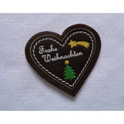 Applikation / Aufnäher Lebkuchenherz Weihnachten
