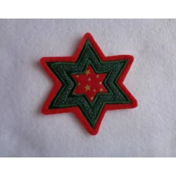 Applikation / Aufnäher weihnachtlicher Stern