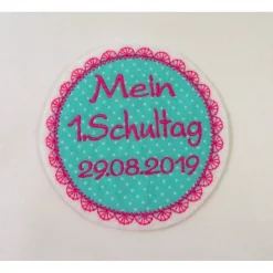 Applikation mit Wunschtext, Aufbügler