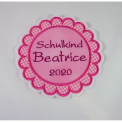 Applikation mit Wunschtext, Aufbügler