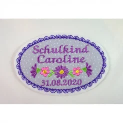 Applikation mit Wunschtext, Aufbügler