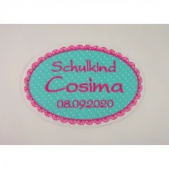 Applikation mit Wunschtext, Aufbügler