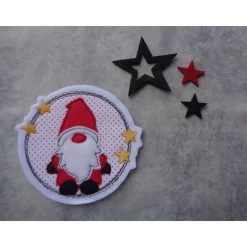 Applikation süsser Wichtel, Gnom, Zwerg, Aufnäher, zum Aufbügeln