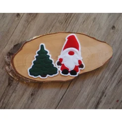 Applikation süsser Wichtel, Gnom, Zwerg,  als 2 tlg. Set mit Baum oder einzeln