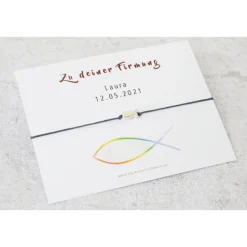 Armband Firmung personalisierter Karte Geschenk zur Firmung