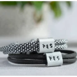 Armband personalisiert mit Gravur handgestempelt zur Taufe, Kommunion, Geburtstag, Schulanfang, Konfirmation, ichthys, Kreuz