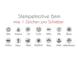 Armband personalisiert mit Gravur handgestempelt, Kommunion, Konfirmation, Firmung, Glücksbringer, Andenken