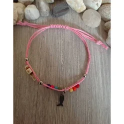 Armband zur Kommunion / Konfirmation mit Kreuz und Fisch / Regenbogen