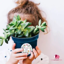 Aufkleber Kindergarten Abschied | Danke, für die schöne Zeit im Kindergarten - Blumenkranz