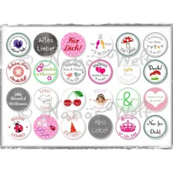 Aufkleber Taufe individuell Mädchen 24 Stück