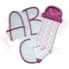 Aufnäher ABC mit Stift in brombeer Applikation bügelbild schultüte zuckertüte einschulung schulkind schrift buchstaben m