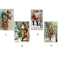 Aufnäher Applikation nostalgische Patches Santa Claus Weihnachtsmann verschiedene Motive