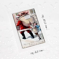 Aufnäher Applikation nostalgische Patches Santa Claus Weihnachtsmann verschiedene Motive