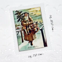 Aufnäher Applikation nostalgische Patches Santa Claus Weihnachtsmann verschiedene Motive