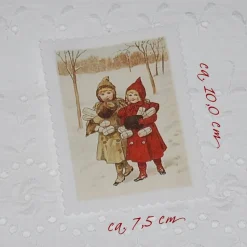 Aufnäher Applikation nostalgische Patches Weihnachten Winter Kinder Christmas