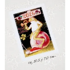 Aufnäher Patches Applikation Stoffbild Neujahrsgrüße und Wünsche für das Jahr 2026