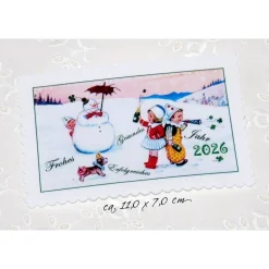 Aufnäher Patches Applikation Stoffbild Neujahrsgrüße und Wünsche für das Jahr 2026