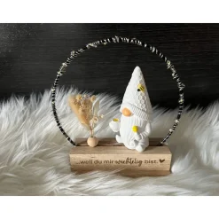 Aufsteller mit Wichtel, Wichteldekoration, "weil du mir wicht(el)ig bist"