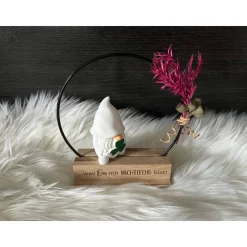 Aufsteller mit Wichtel, Wichteldekoration, 