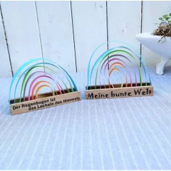 Aufsteller Regenbogen mit Spruch