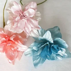 Aufwändige Blüten mit Perlmuttschimmer, Deko