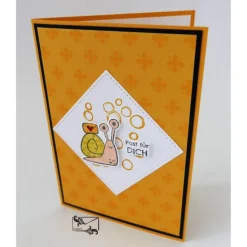 Auswahl 1-5 Grußkarten Stilvolle 3D Geburtstagskarten mit Schnecke 100% Handarbeit