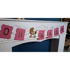 Baby Girlande zur Geburt - Babyparty-Girlande - Babyparty-Dekoration - Geburtsgirlande - Geburtsdekoration