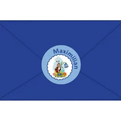 Babyaufkleber zur Geburt | Kleiner Marienkäfer mit Glockenblume