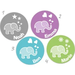 Babyaufkleber zur Geburt | niedlicher Elefant