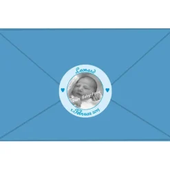 Babyaufkleber zur Geburt | personaliserbar mit Babyfoto