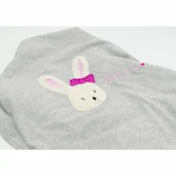 Babydecke mit gesticktem Hasen und Namen - Kindergartendecken - Wunschdecke - Kinderdecke _ Schmusedecke mit Namen