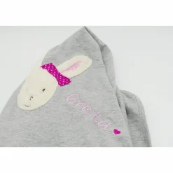 Babydecke mit gesticktem Hasen und Namen - Kindergartendecken - Wunschdecke - Kinderdecke _ Schmusedecke mit Namen