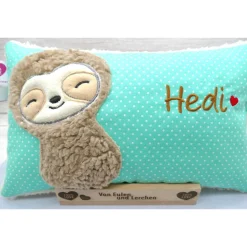 Babyfaultier Faultier Sloth Taufkissen Kuschelkissen Kindergartenkissen Geburtsgeschenk Kinderkissen Taufgeschenk