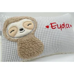 Babyfaultier Faultier Sloth Taufkissen Kuschelkissen Kindergartenkissen Geburtsgeschenk Kinderkissen Taufgeschenk