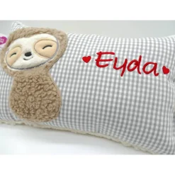 Babyfaultier Faultier Sloth Taufkissen Kuschelkissen Kindergartenkissen Geburtsgeschenk Kinderkissen Taufgeschenk