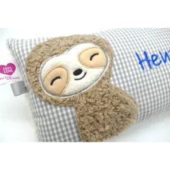 Babyfaultier Faultier Sloth Taufkissen Kuschelkissen Kindergartenkissen Geburtsgeschenk Kinderkissen Taufgeschenk