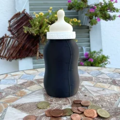 Babyflasche Spardose, personalisiert - über 50 Farben