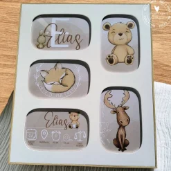 Babygeschenk | Geschenk zur Geburt personalisiert | Geburtsanzeige Geburtstafel |4019