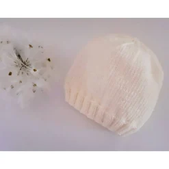 Babymütze und Handschuhe als Set oder einzeln bestellbar - naturweiss, handgestrickt