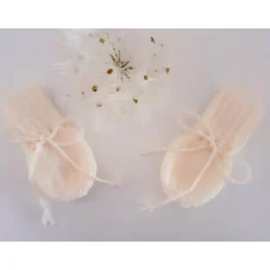 Babymütze und Handschuhe als Set oder einzeln bestellbar - naturweiss, handgestrickt