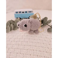 Babynilpferd / Hippo Weihnachtsbaumschmuck / Hängeornament