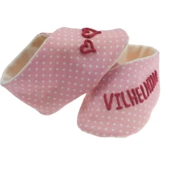 Babyschuhe Punkte mit Namen grün  personalisiertes Taufgeschenk Geschenk Geburt eines Jungen