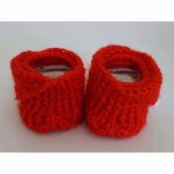 Babyschuhe Weihnachtsmann  amigoll9  gehäkelt  Handarbeit