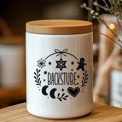 Backstube Kekse Plätzchen Aufkleber Fensterbild für die Weihnachtsbäckerei