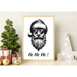BAD SANTA CLAUS Poster | Hohoho Weihnachtsmann Wall Art Christmas Gift, Holiday Decor, Merry Christmas Family Decoration