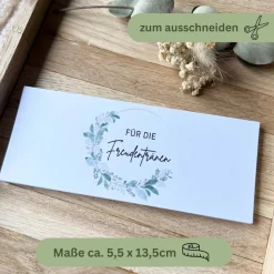 Banderolen für Freudentränen (A) | digitale Datei Sofortdownload | Banderolen selbst drucken | Eukalyptus Stil | DIY